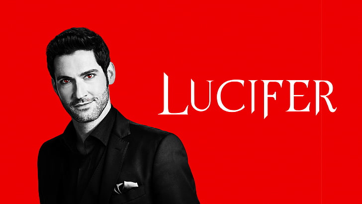 lucifer, tv shows, hd, 4k, portrait, red, looking at camera, HD wallpaper