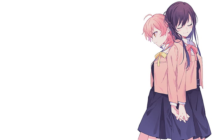 anime, anime girls, simple background, white background, Koito Yuu, HD wallpaper