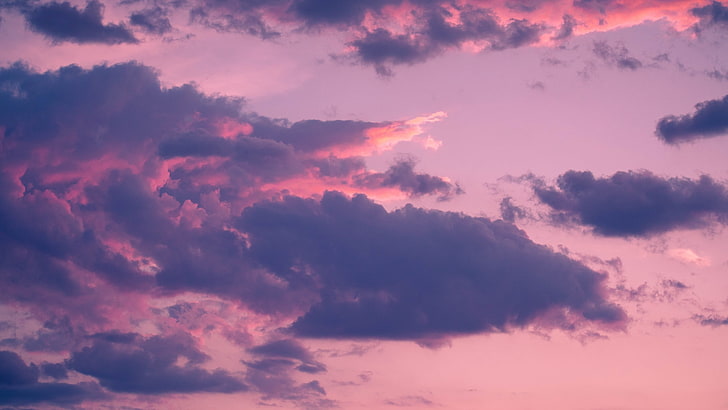 nature, clouds, sky, sunset, pink, pink clouds, Ernest Brillo