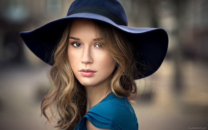 look, girl, photographer, hat, Claire, Lods Franck, HD wallpaper