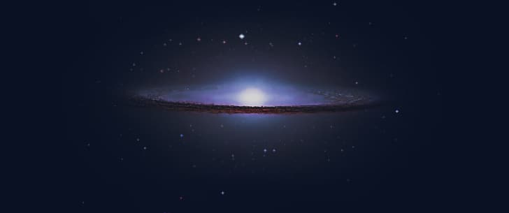 Sombrero Galaxy, edited, HD wallpaper