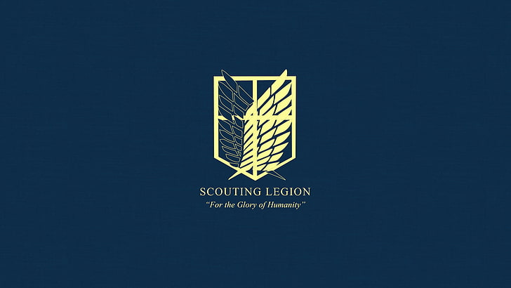 Scouting Legion logo, Anime, Attack On Titan, copy space, western script