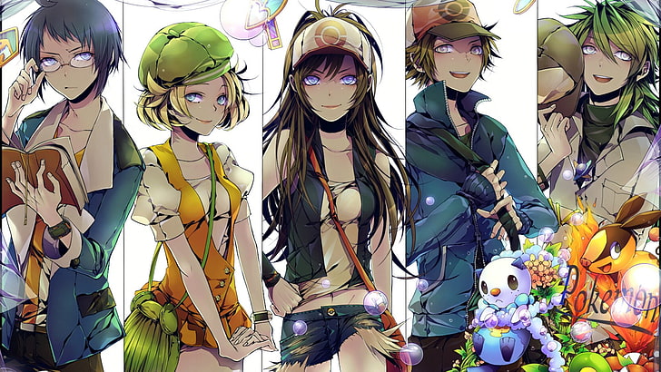 HD wallpaper: five anime character collage photo, Pokémon, Pokemon: Black  and White | Wallpaper Flare