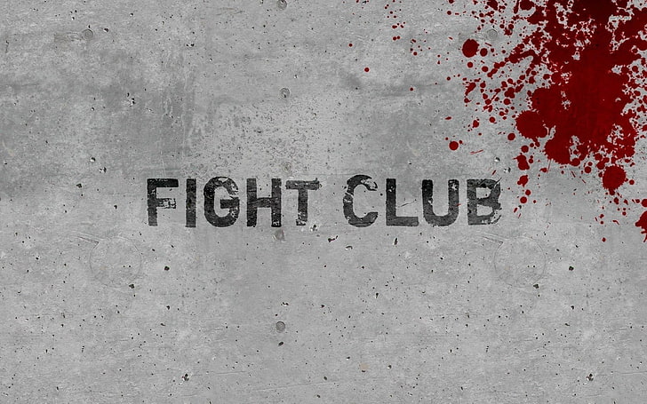 Fight Club text, movies, blood, typography, grunge, communication, HD wallpaper