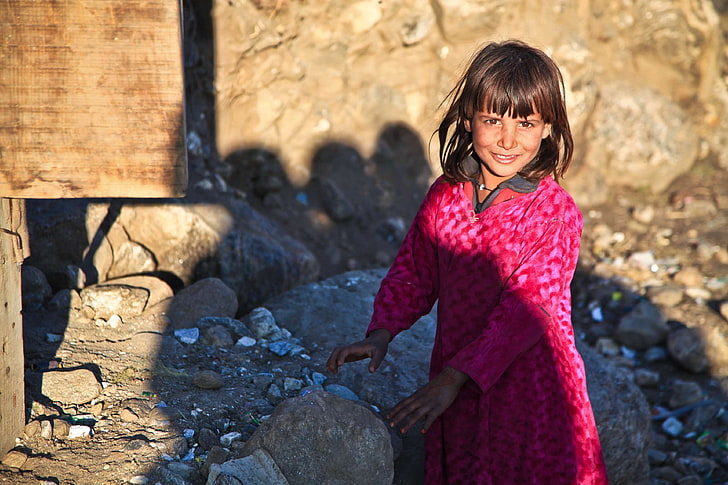 HD wallpaper: afghanistan, alone, child, colorful, cute, dress, girl, happy  | Wallpaper Flare