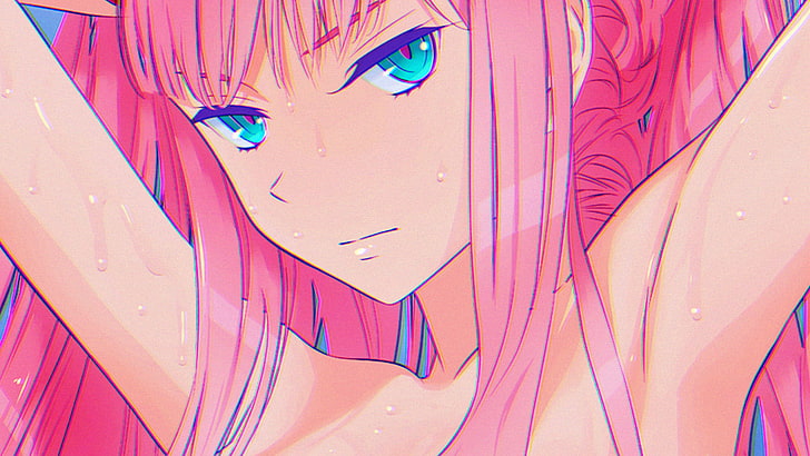 anime, anime girls, artwork, simple, simple background, DubstepGutter