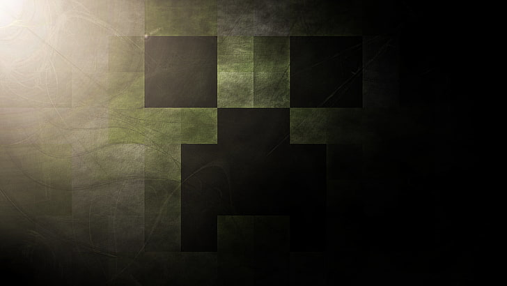 black minecraft wallpaper, the game, creeper, mob, backgrounds, HD wallpaper