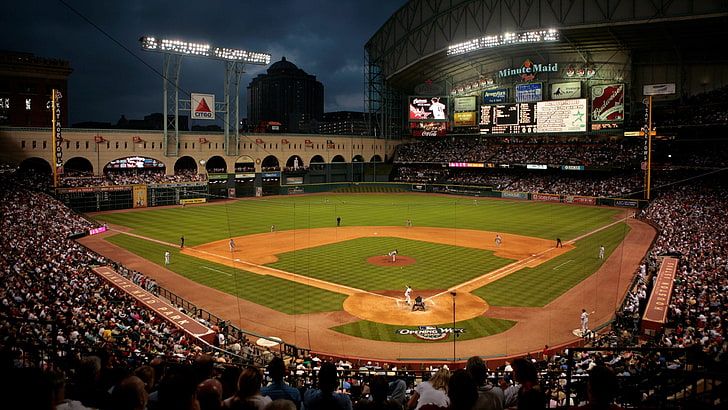 astros, houston, mlb, baseball, group of people, crowd, large group of people, HD wallpaper