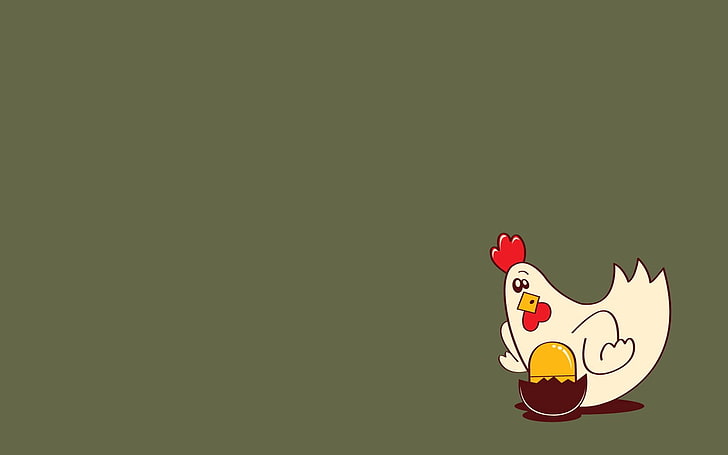 chicken and egg wallpaper, threadless, minimalism, humor, surprised