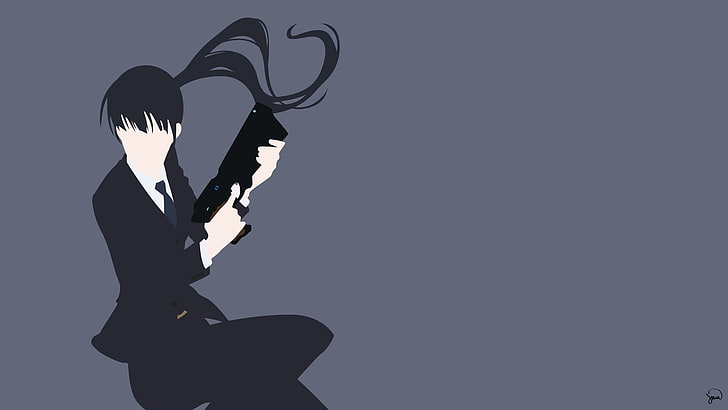 anime girls, Psycho-Pass, Kunizuka Yayoi, silhouette, one person, HD wallpaper