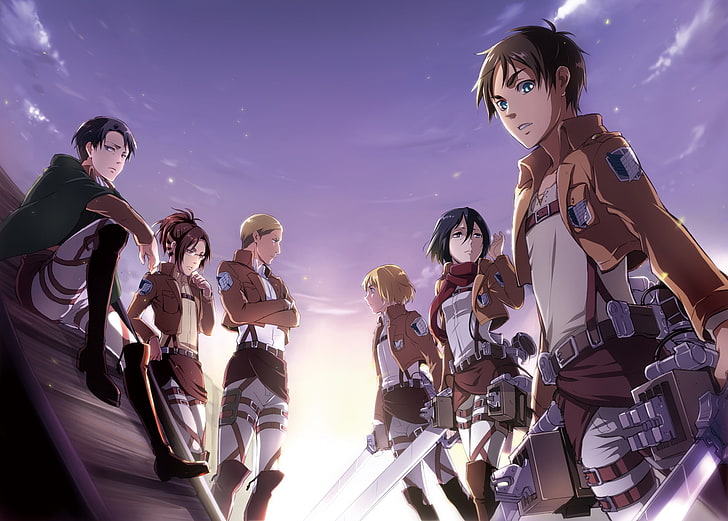 Eren With Mikasa And Armin At The Beach Live Wallpaper  MoeWalls
