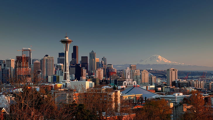 1366x768 Kerry Park Seattle United States 5k 1366x768 Resolution HD 4k  Wallpapers Images Backgrounds Photos and Pictures