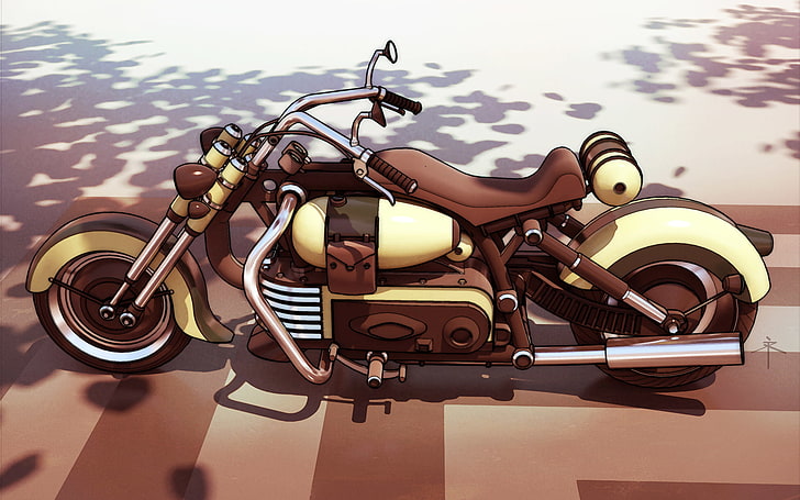 dieselpunk, motorcycles, HD wallpaper