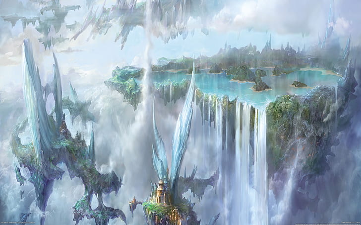 Final Fantasy Floating Island HD, HD wallpaper