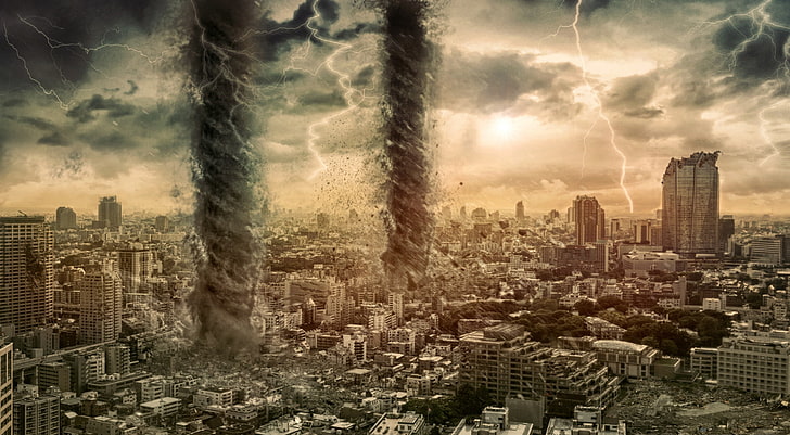 Tornado Hell Unleashed, End of The World wallpaper, Aero, Creative, HD wallpaper