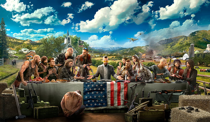 The Last Supper digital game wallpaper, Far Cry 5, Key Art, 4K