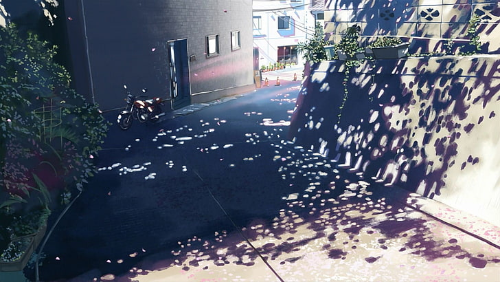 gray concrete floor, 5 Centimeters Per Second, anime, Makoto Shinkai