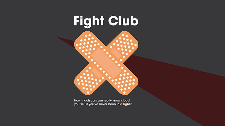 photo of Fight Club icon, movies, artwork, text, communication, HD wallpaper