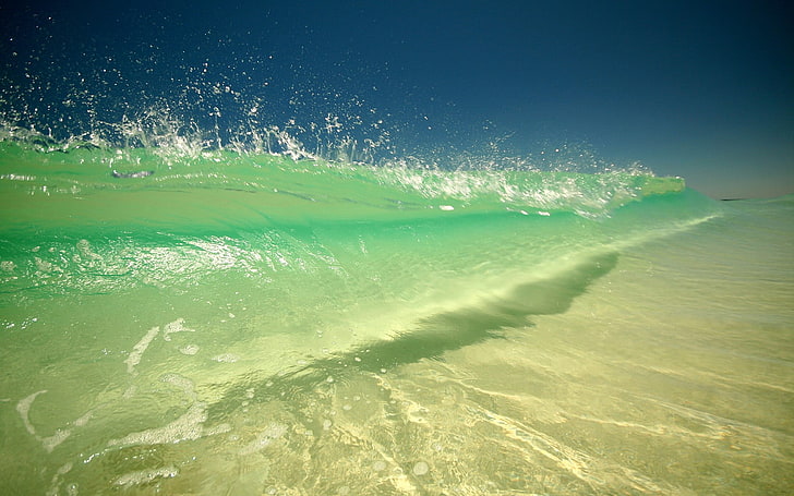 ocean waves, sea, nature, water, motion, beauty in nature, sport, HD wallpaper