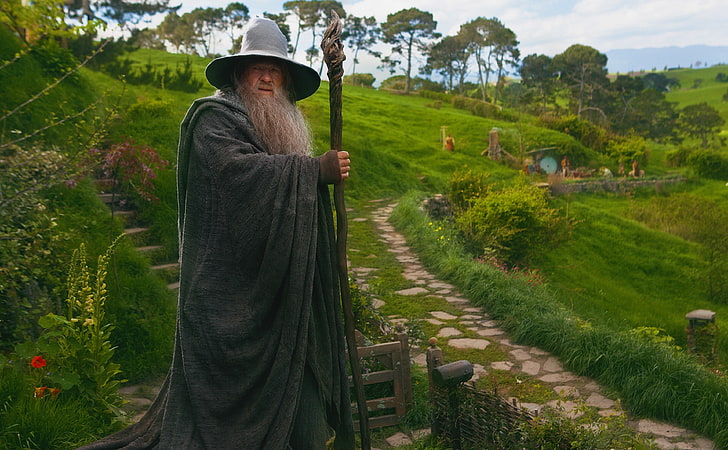 Gandalf The Hobbit An Unexpected Journey, wizard digital wallpaper, HD wallpaper
