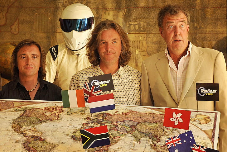 map, Jeremy Clarkson, Top Gear, Stig, Richard Hammond, James May, HD wallpaper