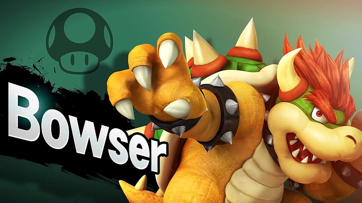 two red and yellow pumpkin decors, Super Smash Brothers, bowser, HD wallpaper