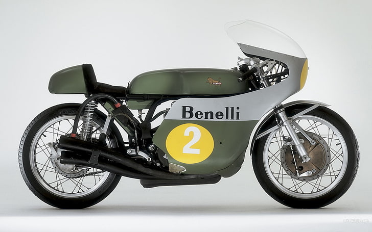 benelli, vintage, motorcycle, caferacer, white background, studio shot, HD wallpaper