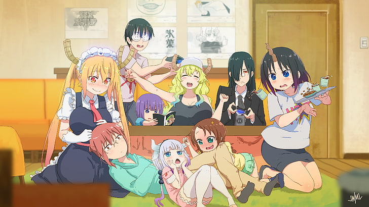 anime movie still, Kobayashi-san Chi no Maid Dragon, Tohru (Kobayashi-san Chi no Maid Dragon), HD wallpaper