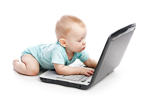 HD wallpaper: Tech Baby Boy, funny baby, cute boy, laptop | Wallpaper Flare