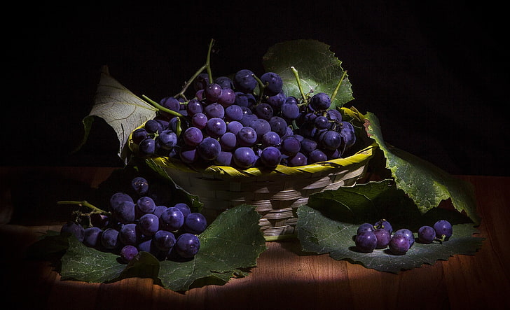 plants, berries, grapes, food, food and drink, fruit, healthy eating, HD wallpaper