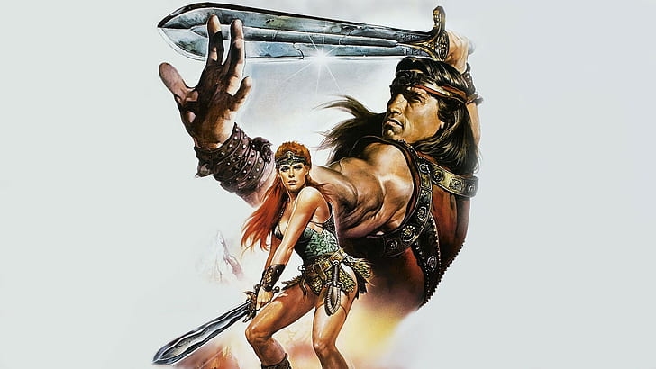 Arnold Schwarzenegger, Brigitte Nielsen, Conan The Barbarian, HD wallpaper