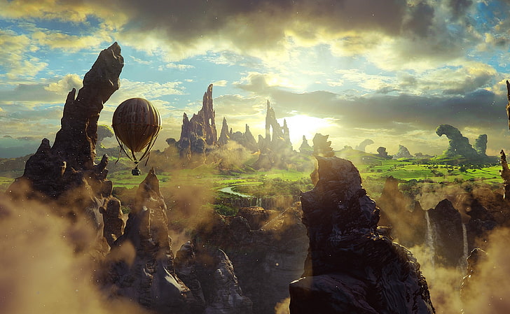 oz the great and powerful 4k   background, cloud - sky, environment