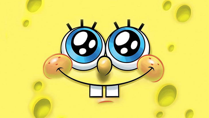 Spongebob, Cartoon, Yellow, Small, Tooth, Eyes, HD wallpaper