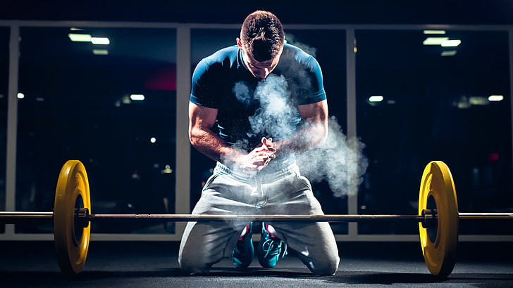 smoke, working out, sport, indoors, muscular build, lifestyles, HD wallpaper