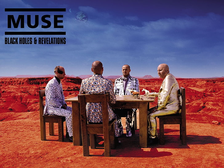 album covers, Muse , music, men, sky, nature, communication