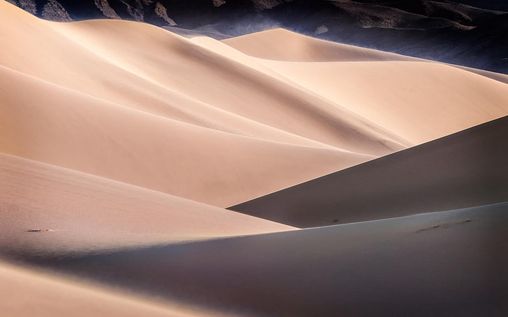 sand, dune, no people, sand dune, sunlight, nature, backgrounds, HD wallpaper