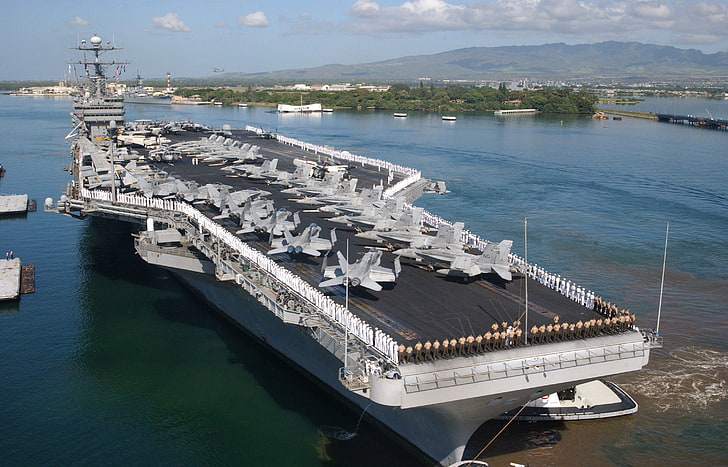 aircraft carrier, McDonnell Douglas F/A-18 Hornet, ship, warship