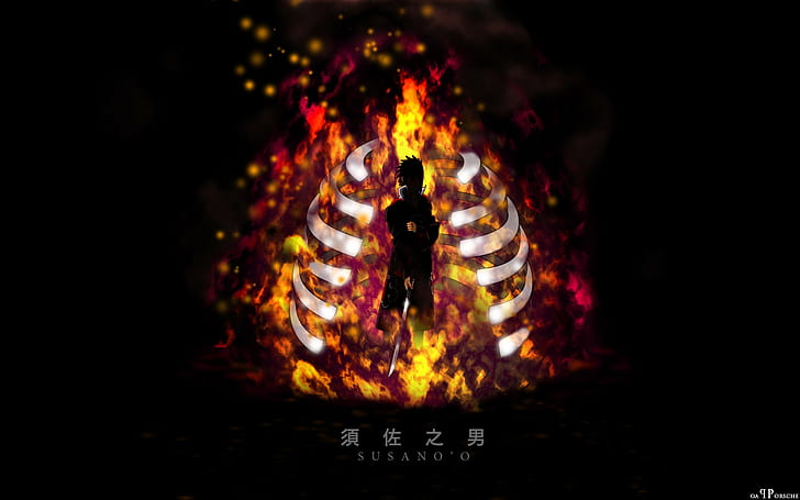 Naruto Shippuuden, anime, Uchiha Sasuke, Susanoo (character), HD wallpaper