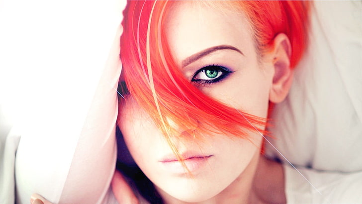 green eyes, redhead, women, face, Aleksandra Zenibyfajnie Wydrych, HD wallpaper