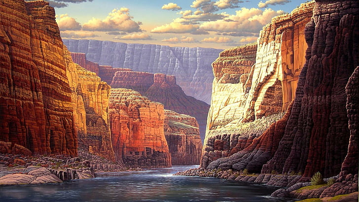 nature, canyon, sky, landmark, wilderness, national park, rock, HD wallpaper