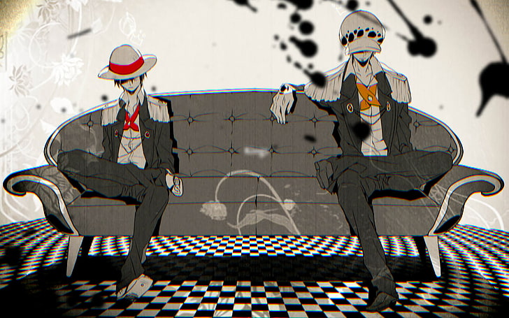 Anime, One Piece, Monkey D. Luffy, Trafalgar Law, HD wallpaper