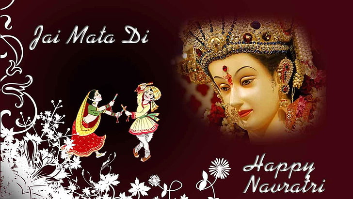 HD wallpaper: Happy Navratri, Jai Mata Di Happy Navratri, Festivals /  Holidays | Wallpaper Flare