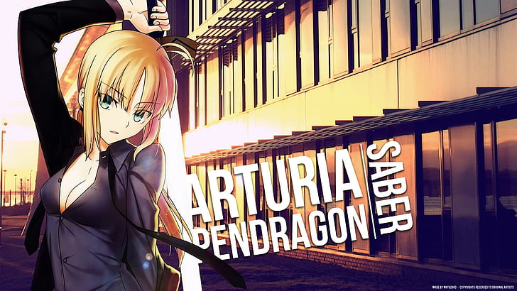 Arturia Pendragon Anime Saber Fate/Stay Night HD, cartoon/comic