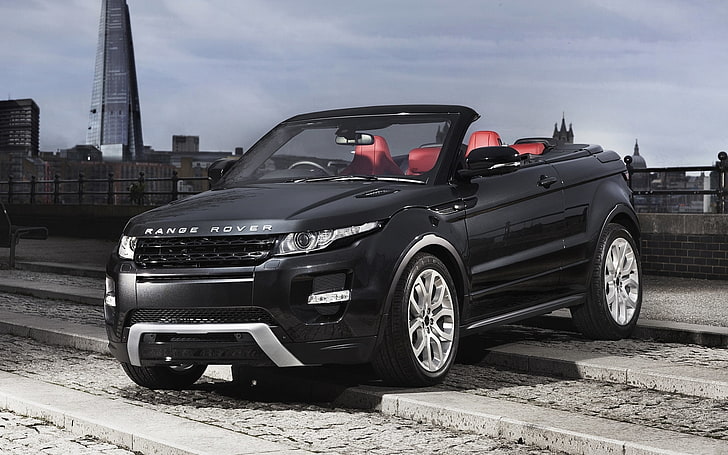 black Range Rover convertible, the sky, concept, jeep, the concept, HD wallpaper