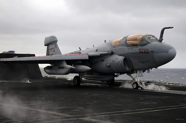 Grumman, carrier-based electronic warfare aircraft, EA-6B Prowler, HD wallpaper