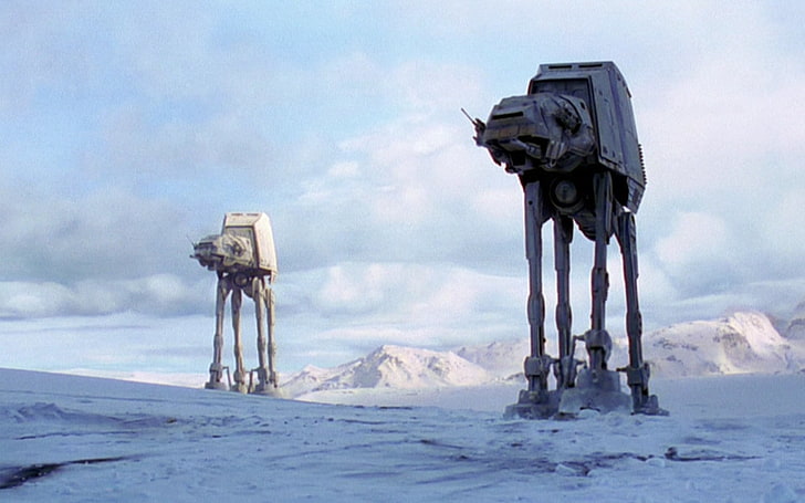 two Star Wars AT-AT illustration, Star Wars: Episode V - The Empire Strikes Back, HD wallpaper
