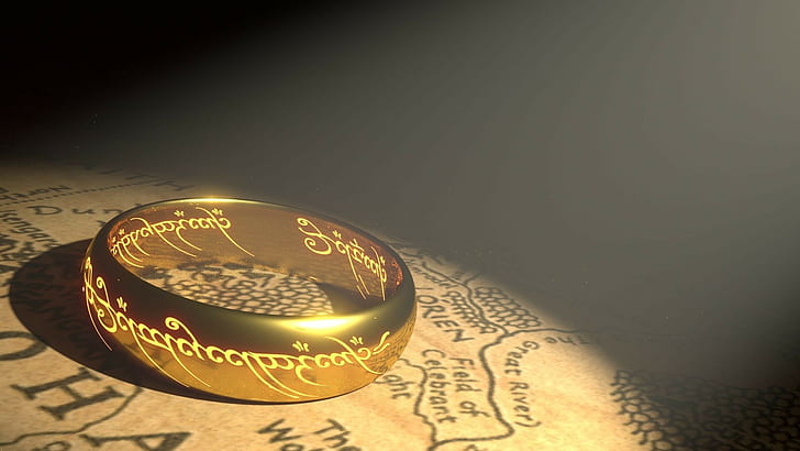 The One Ring, Middle-earth, text, closeup, map, The Lord of the Rings