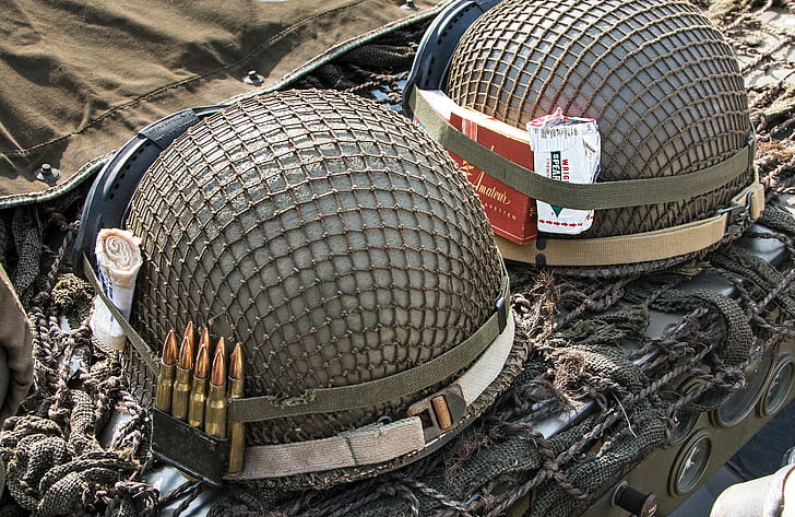 army, ammunition, helmet