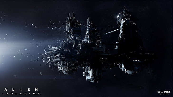 Alien: Isolation, night, reflection, water, nature, no people, HD wallpaper