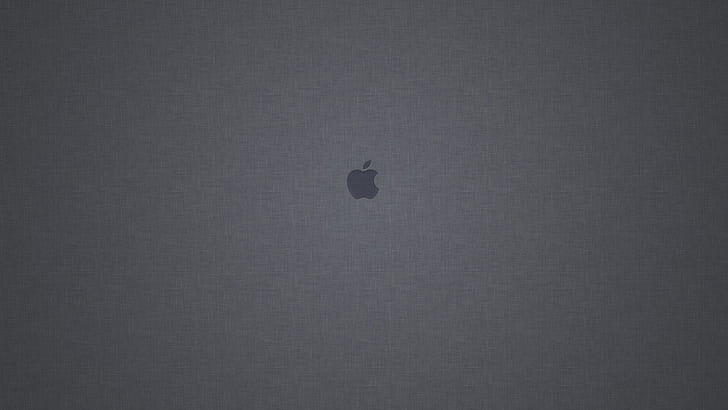 Apple, Grey background, Mac os, HD wallpaper
